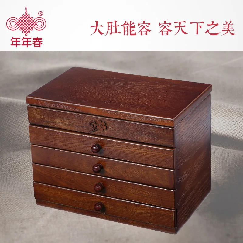 Органайзер, деревянная коробка для ювелирных изделий, стильные ретро коробки, ящик с большой вместительностью, Зеркальный туалетный ящик для хранения и ящиков