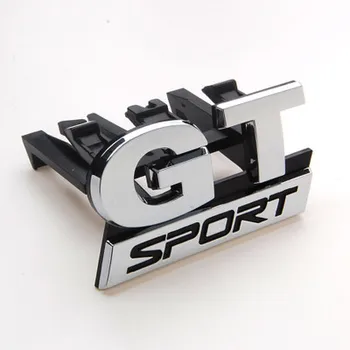 

20X ABS Chrome GT SPORT Front Grille Badge Emblem for Volkswagen VW Polo Golf Passat B5 Touran Bora Car-styling Car Sticker