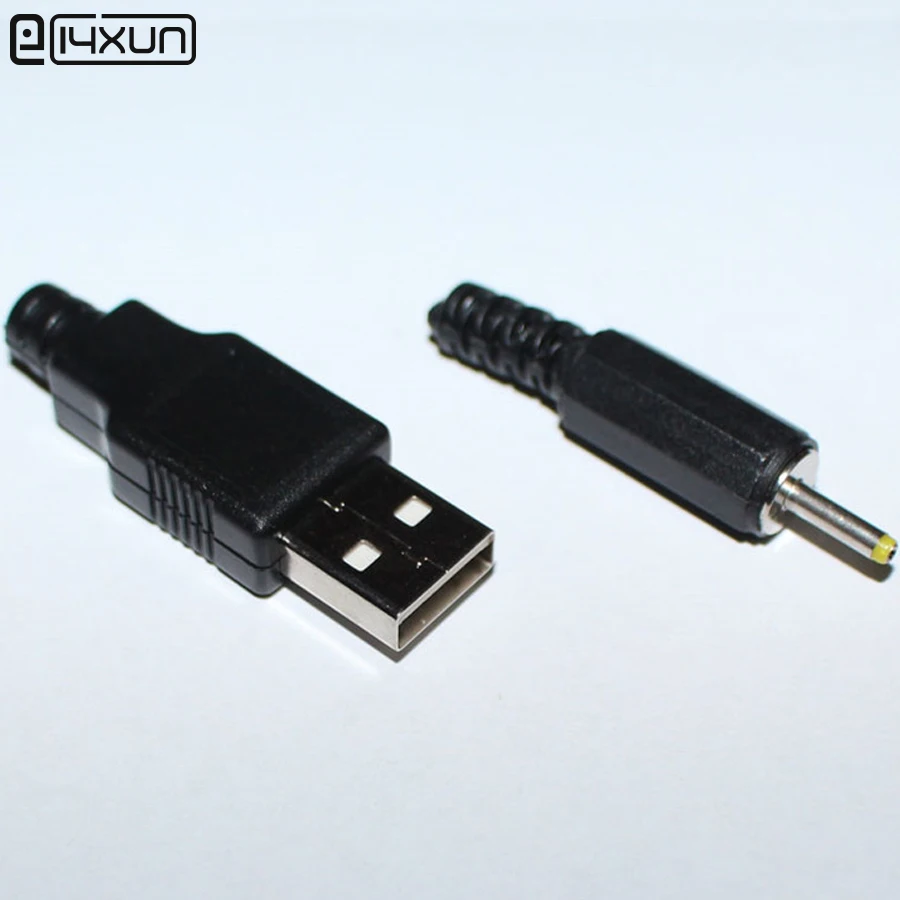 

2pairs Male USB + 2.5*0.7mm DC Power Plug Charger jack DIY Connector for Pipo M9 Pro 3G Ampe A10 Deluxe Sanei N10 Q88 NABI ect