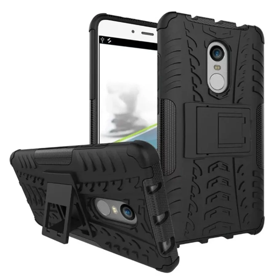 

Hot sell Bumper case For Xiaomi Redmi Note 4 Pro/Prime redmi note 4x Hybrid Silicone +TPU Back Cover Case armor case with stand