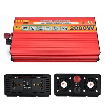 

Portable Peak 2000W Car Inverter 12V To 220V Car Charger Veicular Power Inverter Converter Adapter With Double Universal Socket