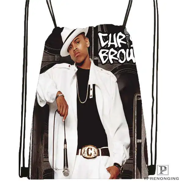 Drawstring Backpack Custom Chris-Brown-Royalty походная сумка на шнурке Cute Daypack Kids Satchel(черная спинка) 31x40 cm#180611-03-122 - Цвет: Drawstring Backpack