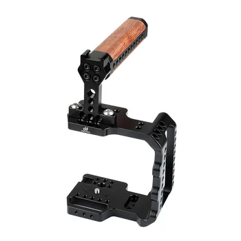 

Camera Kooi rig met mini magic houten grip Camera rabbit cage for Blackmagic Design Pocket Cinema DSLR Camera