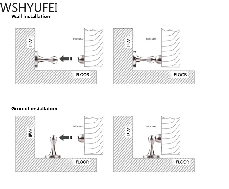 Мощная всасывающая дверь из нержавеющей стали Бытовая защита от столкновений