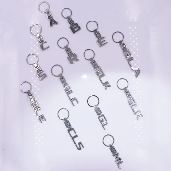 

Key Rings New For Mercedes Benz A B C E S GL Keychains SLK GLK CLS GLC ML AMG 3D Car Keychain Metal Keyring Key Chain Rings