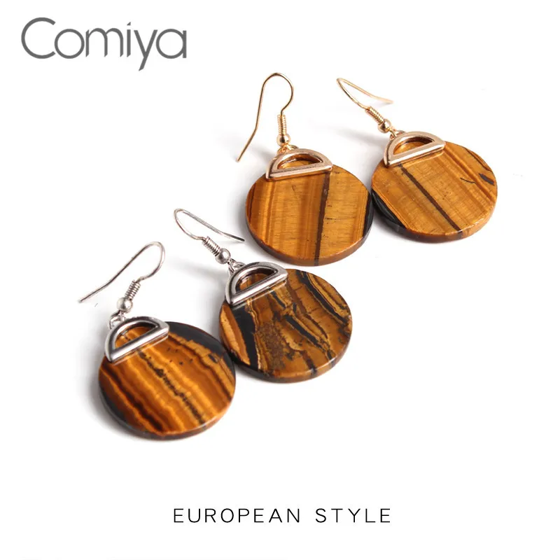 Comiya/брендовые серьги-капли деревянные круглые женские ювелирные изделия в