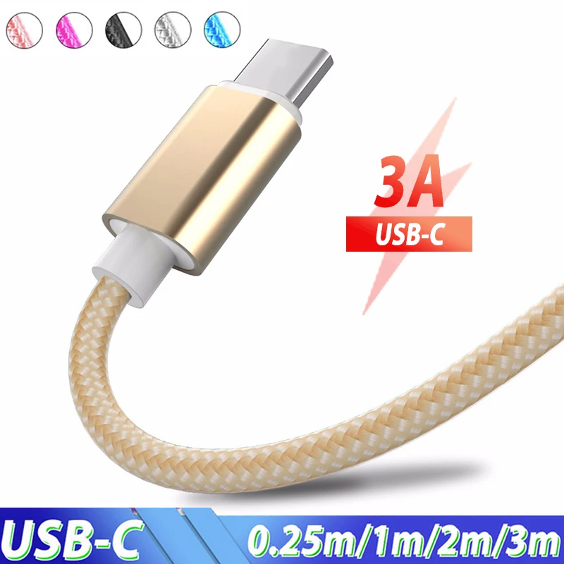 Кабель usb type-C для samsung Note 10, A8, A9, Xiaomi Redmi 8, 8A, huawei, быстрая зарядка, USB-C, USBC, зарядный кабель type-C, кабель для передачи данных