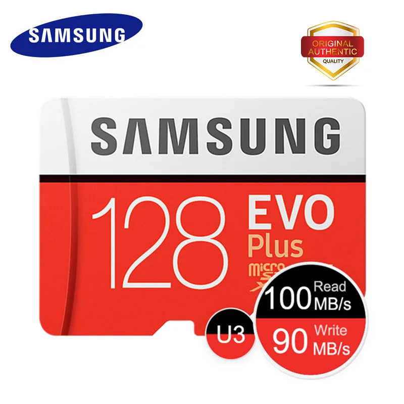 

SAMSUNG 100% EVO Plus Memory Card 32GB/SDHC 64GB/128GB/256GB high speed SDXC Micro SD TF Card Class10 Microsd C10 UHS-1 Cards