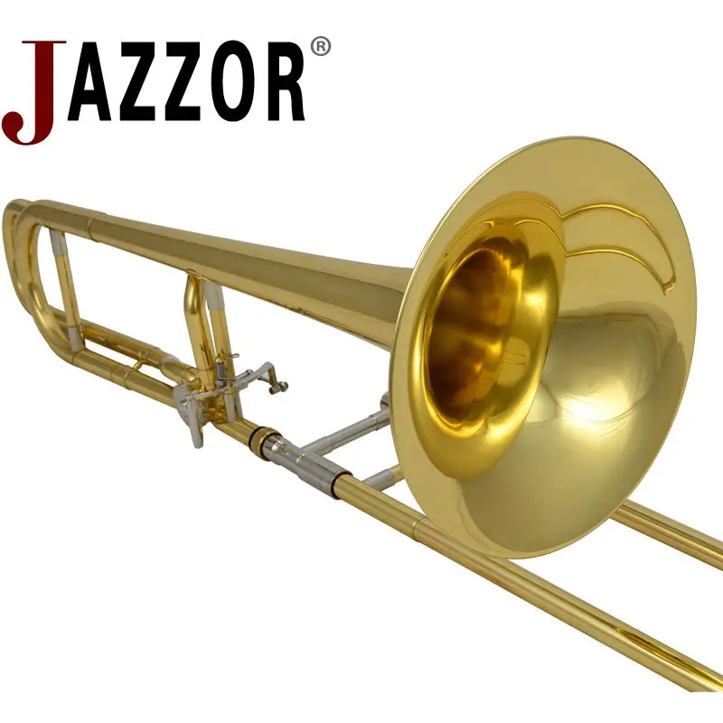 Тромбон JAZZOR JBSL 800 tenor с мундштуком чехлом перчатками золотистыми латунными