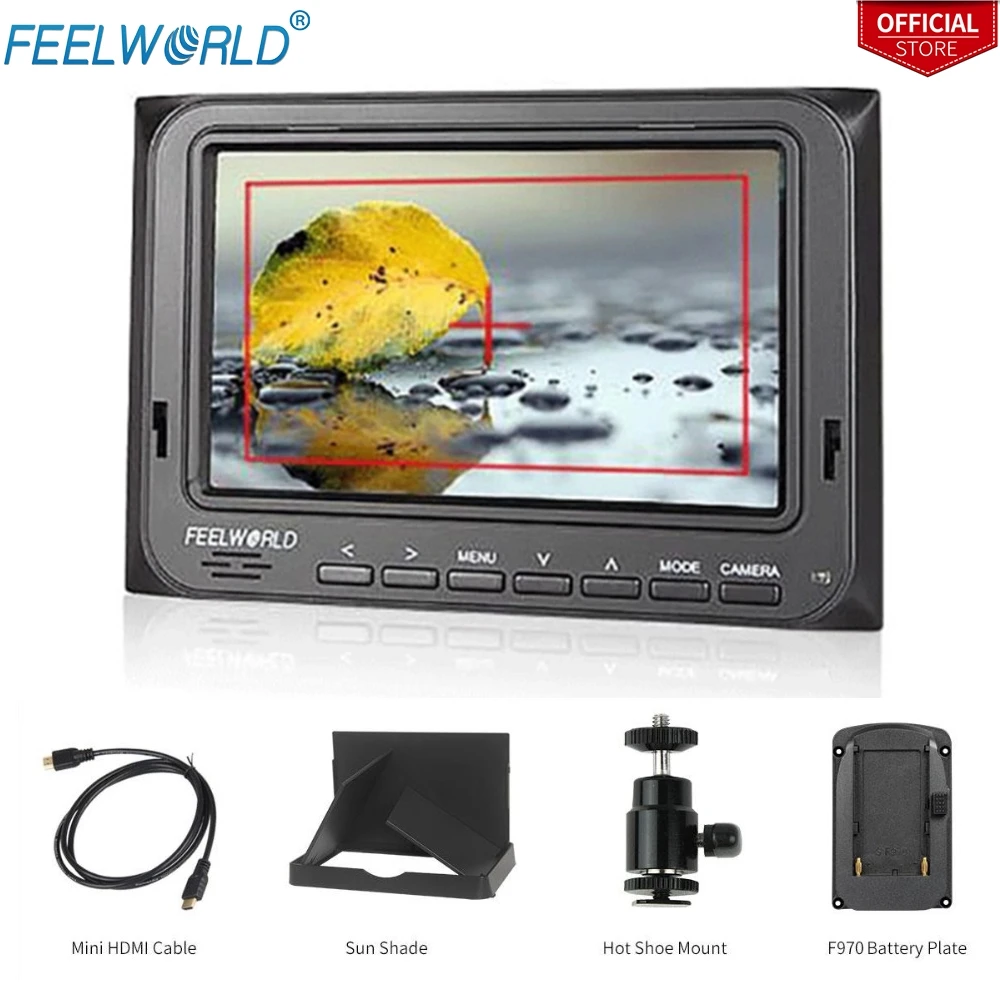 

Feelworld FWT-5D 5 Inch On-Camera Field Monitor with HDMI AV Input Peaking Focus Check Field Portable Small LCD Monitor forDSLR