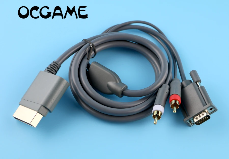 Высококачественный Кабель VGA OCGAME соединитель кабеля HD Video AV PC Monitor кабель для Xbox 360