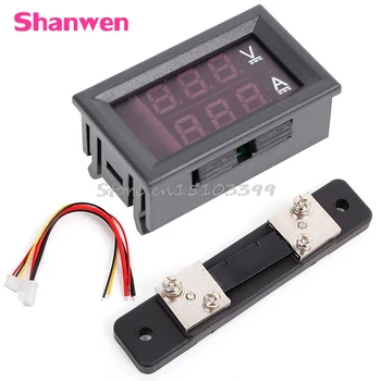 

0-100V/50A Red Blue Digital Voltmeter Ammeter 2in1 DC Volt Amp Meter W/ Shunt G08 Whosale&DropShip