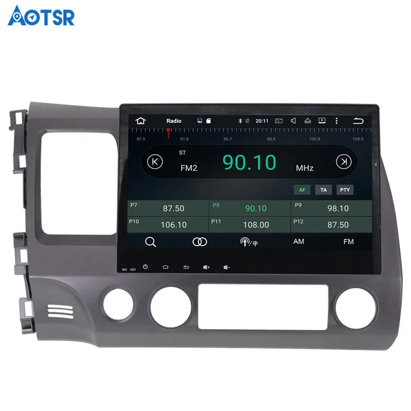 Clearance Aotsr Android 8.1 GPS navigation Car DVD Player For Honda Civic 2007-2011 multimedia 2 din radio recorder 4GB+32GB 2GB+16GB 10