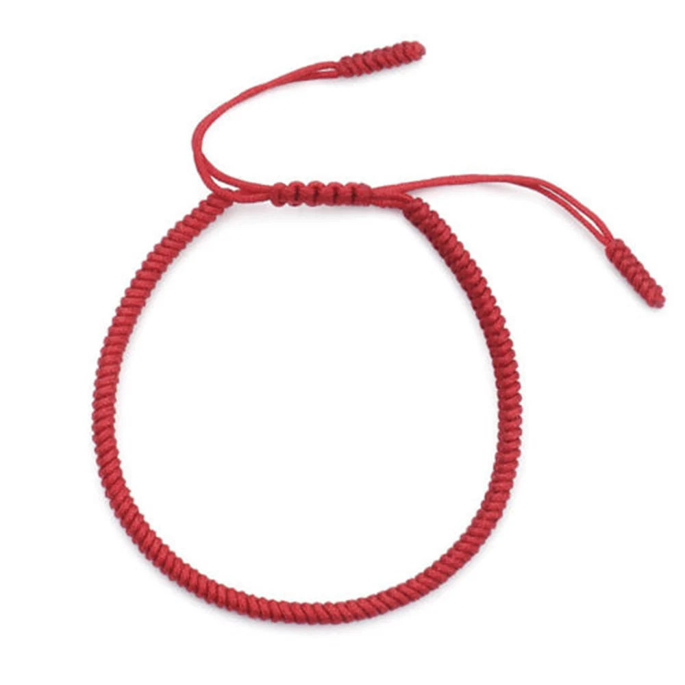1 шт. Тибетский буддизм ручного плетения узлов счастливый браслет для женщин 7 Чакра веревка для йоги Ом браслеты и браслет