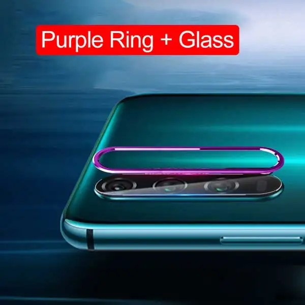 Purple Ring Glass Закаленное стекло для huawei Honor 20 Pro 20i Nova 5 Pro 5i 5T 4 стекло для объектива камеры защита экрана защитное кольцо бампер чехол - Цвет: Purple Ring Glass