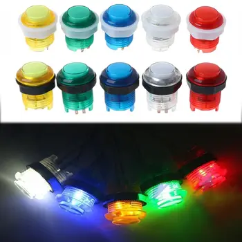 

1pc 28mm/24mm LED Arcade Push Button Arcade Start Button Switch 5V Illuminated Button Arcade Cabinet Accessories