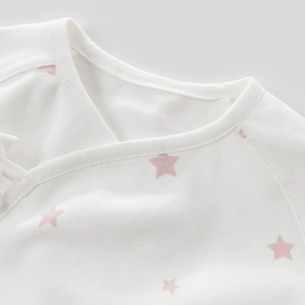 DB4627, dave bella, Осенний топ для сна для новорожденных мальчиков и девочек, пижама с принтом со звездой, топы для малышей, розовые, голубые топы для сна