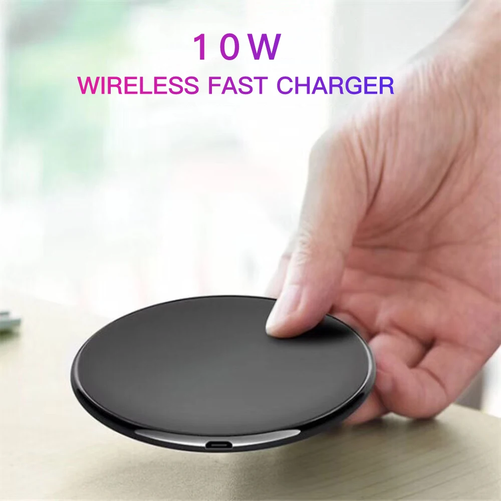 

WXC02 10W Fast Charger Ultra-thin Wireless Charger Dock Cradle Charging for iphone XS MAX XR Samsung Xiaomi Huawei Mobile Phone