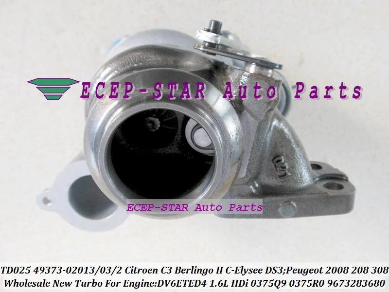 TD025 49373-02013 49373-02003 49373-02002 0375Q9 For Citroen C3 Berlingo II C-Elysee DS 3 For Peugeot 2008 1.4L 208 308 DV6ETED4 1.6L HDi  (3)