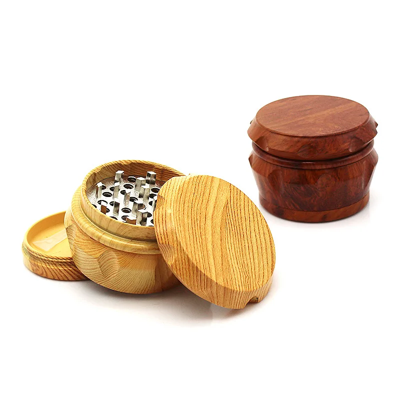 

New Arrival Wooden Herb Grinder 63 MM 3 Layers Spice Herb Grinder with Metal Teeth Weed Herb Tobacco Grinder Party Gifts