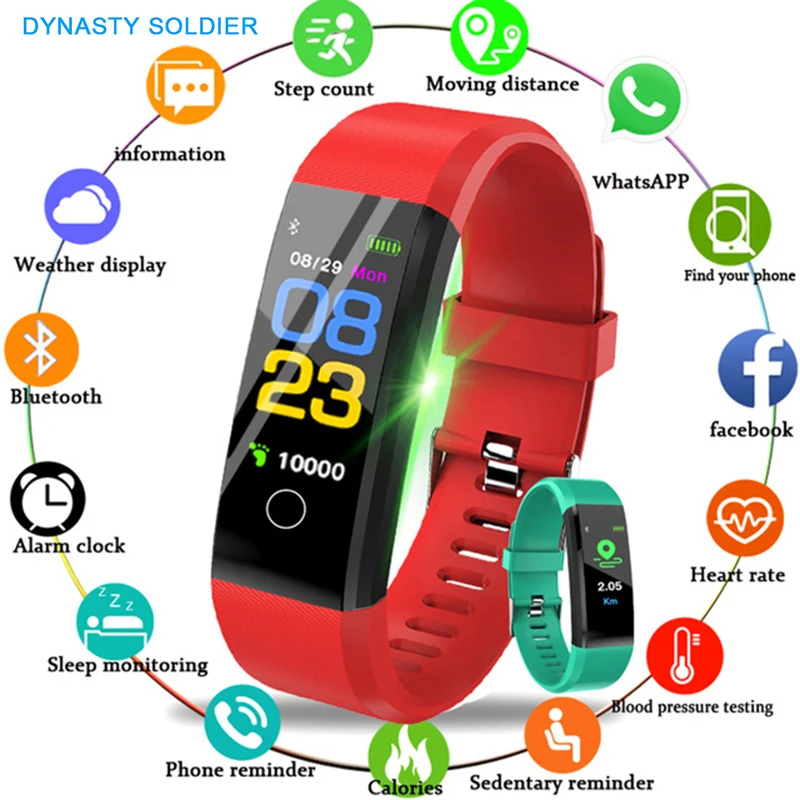 

2019 Smart Watch Color Touch Screen Fitness Tracker Heart Rate Monitoring Smart Watch Movement For Android IOS Outdoor Pedometer