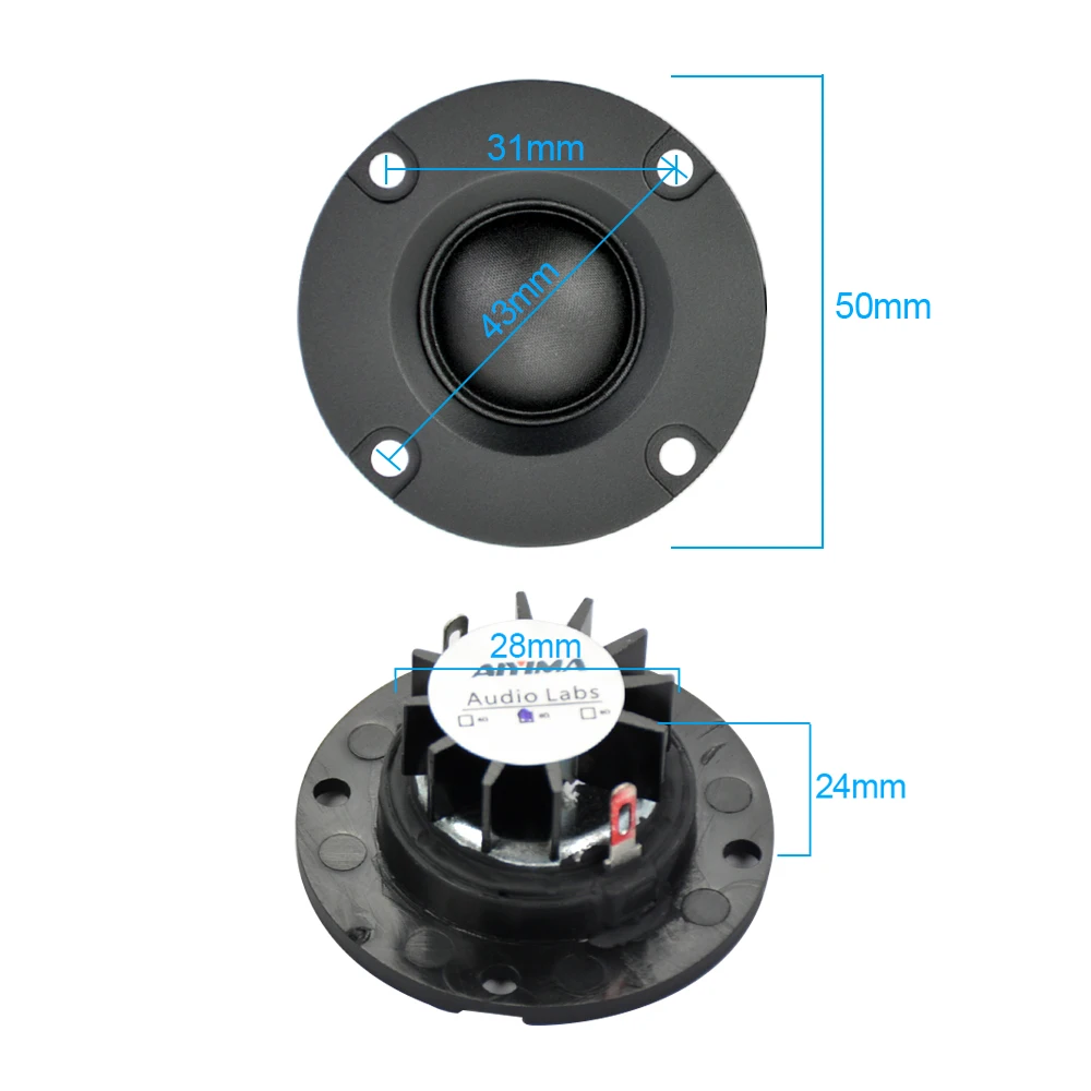 Portable tweeter speaker 2PCS 2 inch 4/6/8 Ohm 15W