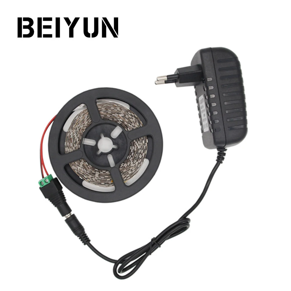 

DC 12V Fita LED Strip 5M 300LED 5630 5730 Not Waterproof Tira LED Light Strip Neon Flexible Luz LED 12V Tape Ledstrip + 2A Power
