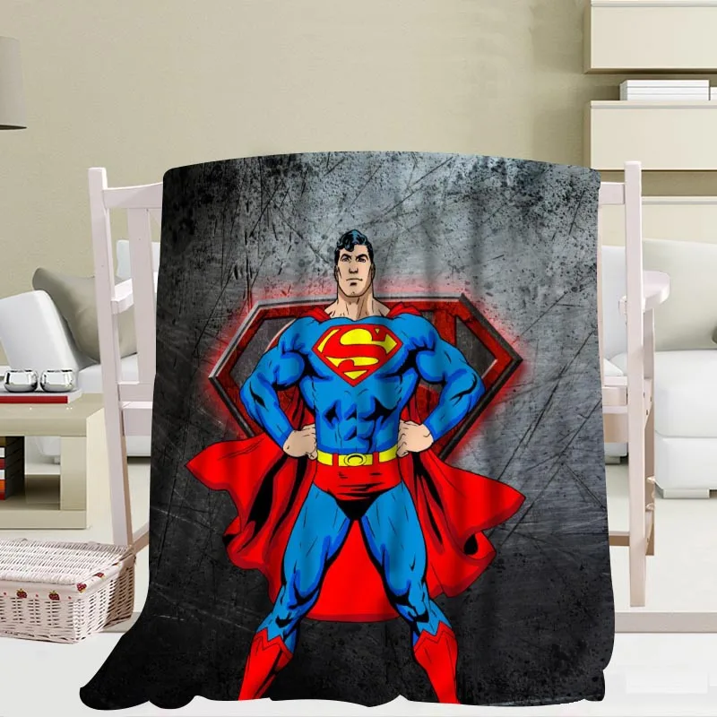 

P+ Superman Blanket Soft DIY Sofa Bed Throw Blanket Kid Adult Warm Custom Blanket Size 56x80Inch50X60Inch40X50Inch
