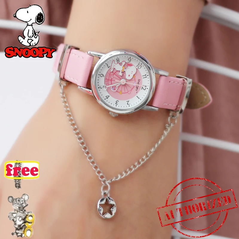 SNOOPY/Новинка; оригинальные часы для девочек; relojes колесо обозрения; Детские часы с героями мультфильмов; модные детские милые японские кварцевые часы; relogio feminino; 800