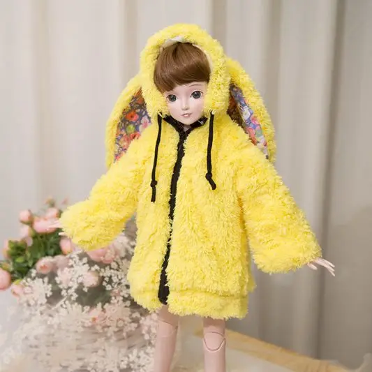 T02-X554 Blyth кукольная одежда 1/3 1/4 bjd 1/6 куклы аксессуары красочные плюшевые пальто кролика 1 шт - Цвет: F