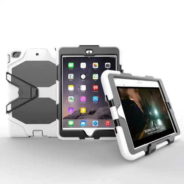 Для Apple Ipad Mini 4 ударопрочный гибридный защитный чехол с откидной подставкой для всего тела с защитной пленкой для передней панели