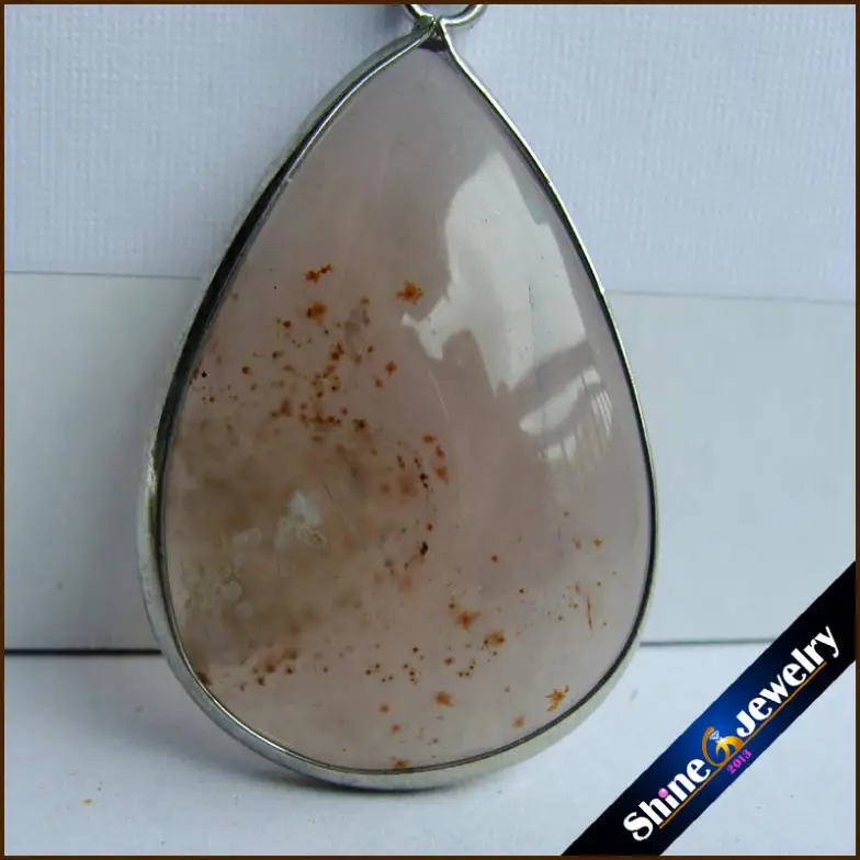 

Handmade New Pendulum Pendants Natural Dendritic Moss Agates Gem Stone Beads Pendant Fit Necklace Free Shipping -0548