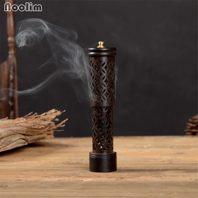 

NOOLIM Vertical Telescopic Wooden Incense Burner Incense Sticks Aromatherapy Home Living Room Teahouse Decoration Ornament