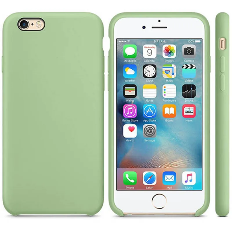 10 Mint Green Официальный силиконовый чехол для iPhone 7 8 Plus чехол для телефона для iPhone 11 Pro X XR XS MAX чехол s для iPhone 6 S 6 S Чехол без логотипа - Цвет: 10 Mint Green