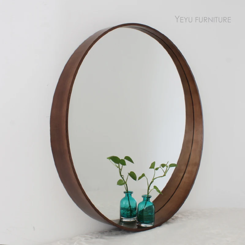 

Modern Design Wall Mounted wooden Mirror decoration with storage, vestibule mirror, Living Room Home Accessory wall decoration