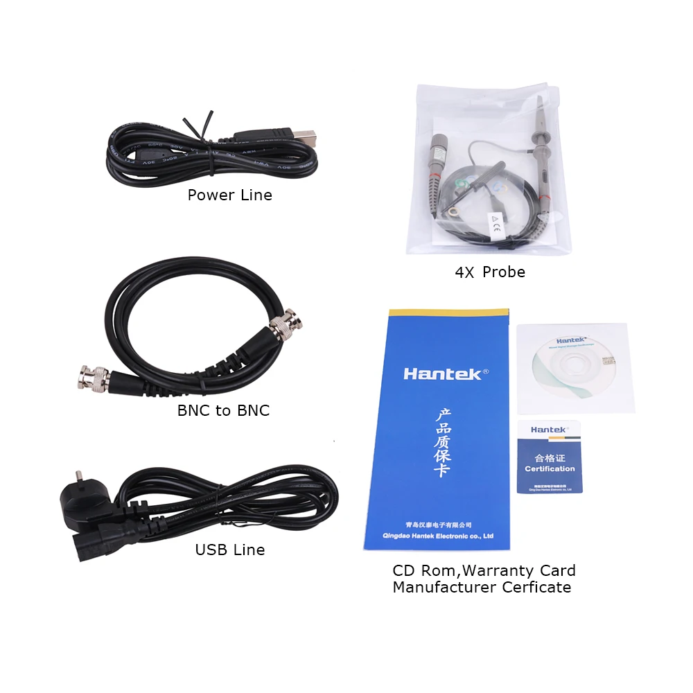 Hantek DSO4204C 4CH 1GS/s 80 250 МГц 4 канала 1CH генератор сигналов осциллограф