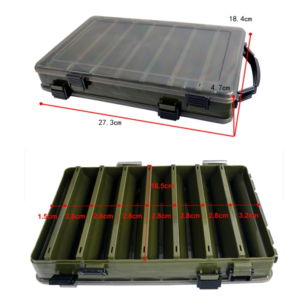 Рыболовная коробка для приманки, двухсторонняя пластиковая приманка, коробки для ловли нахлыстом, ящик для хранения рыболовных снастей, инструмент для хранения, принадлежности для рыбалки, аксессуары