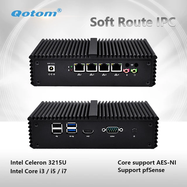 Best Offers Qotom-Q300G4 Mini PC Celeron Core i3 i5 i7 Pfsense Router Firewall Machine 4 Gigabit NIC Mini Server Fanless Little Computer Best Offers Qotom-Q300G4 Mini PC Celeron Core i3 i5 i7 Pfsense Router Firewall Machine 4 Gigabit NIC Mini Server Fanless Little Computer