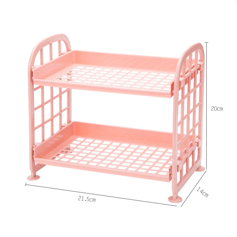 GOONBQ 1 шт. 2 слоя стеллаж для хранения кухня маленькая полка настольные полки для хранения для ванной комнаты стиральная кухня держатель Органайзер