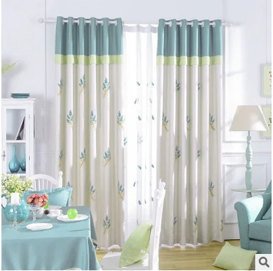 

New 2016 Korean Embroidered Blackout Curtains for kids Girl Children Bedroom with Colorful Floral Pattern Blackout Curtain