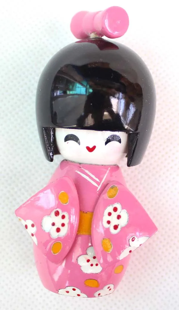 10 шт./компл. 9 см дерева, Восточный японская кукла-кокеши с кимоно с фигурой куклы