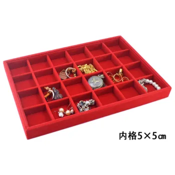 

24 Grids Ring Earrings Cufflinks Jewelry Display Organizer Box Tray Showcase