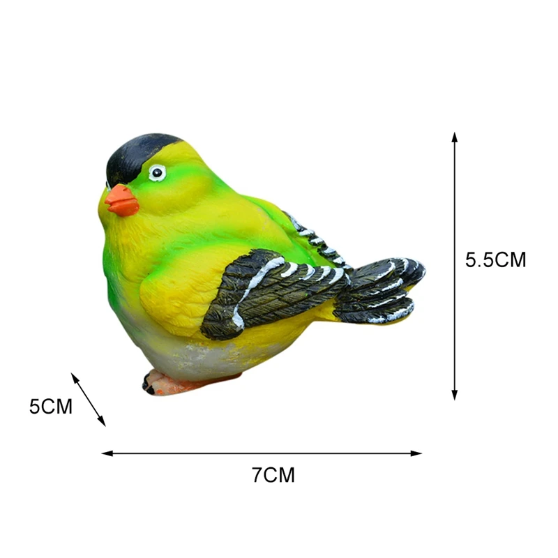 10 стилей животное Птица орнамент фигурка с железным кольцом Милая птица полимерные садовые изделия дизайн пейзаж скульптура фестиваль Декор - Цвет: A3
