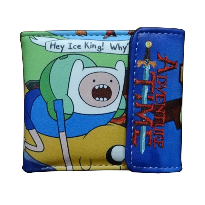 

Lovely Adventure Time Purse Cartoon Anime Wallet carteira Boy Girl Leather Gift Money Bags carteira masculina Cute Short Wallets