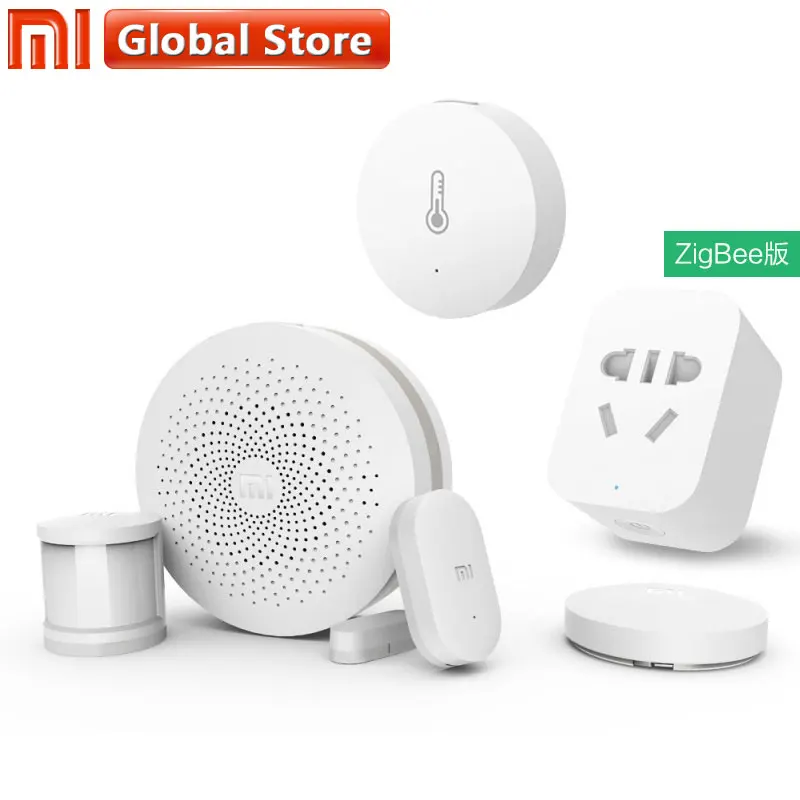 

Original Xiaomi Smart Home Kits Gateway Version 2 Door Window Sensor Human Body Wireless Switch Humidity Zigbee Socket MI APP