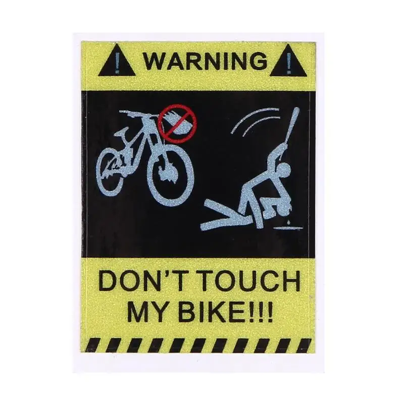 Предупреждение ющая наклейка для велосипеда DONT TOUCH MY BIKE Водонепроницаемая наклейка водонепроницаемые декоративные аксессуары для велоспорта 60x45x1 мм - Цвет: B