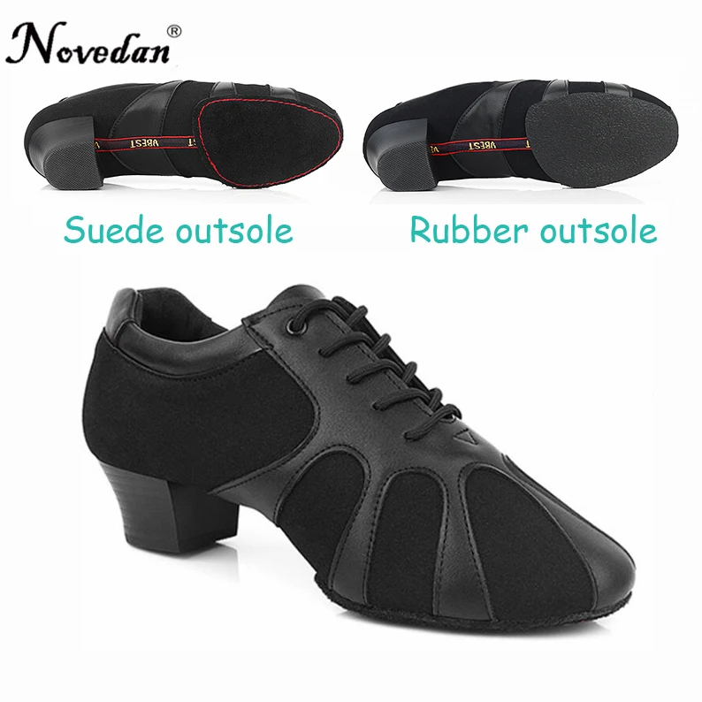 Genuine Leather Professional Mens Latin Dance Shoes Oxford Ballroom