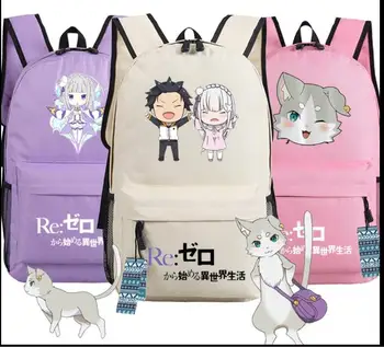 

Anime Re life in different world Zero kara Hajimeru Isekai Seikatsu Emilia School japanese canvas messager bag backpack