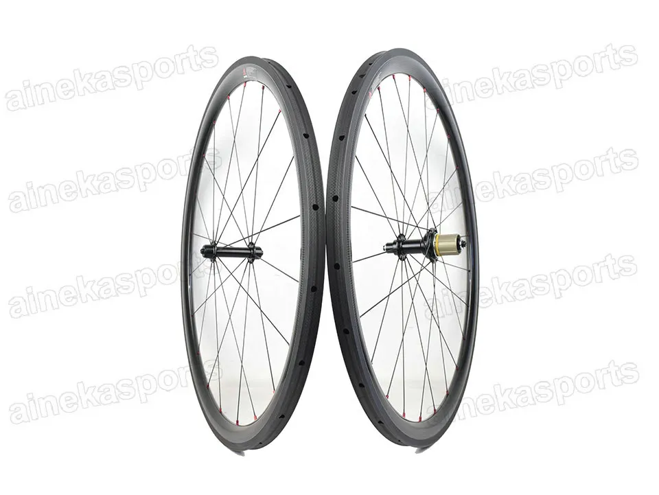 Perfect 700C 38mm Carbon Wheels with 20.5mm/23mm/25mm wide Clincher Tubular Tubeless carbon wheels Bitex R13/ Powerway R13 bicycle hub 2