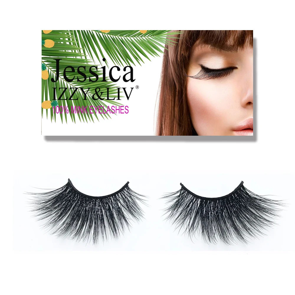 IZZY &amp LIV 100% норковые ресницы JESSICA L76 1 пара 25 мм 3D высококачественные стойкие